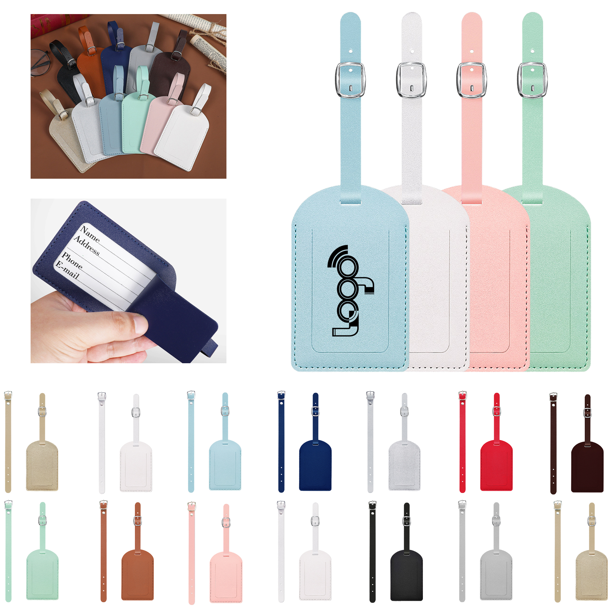 Vibrant PU Luggage Tags 2