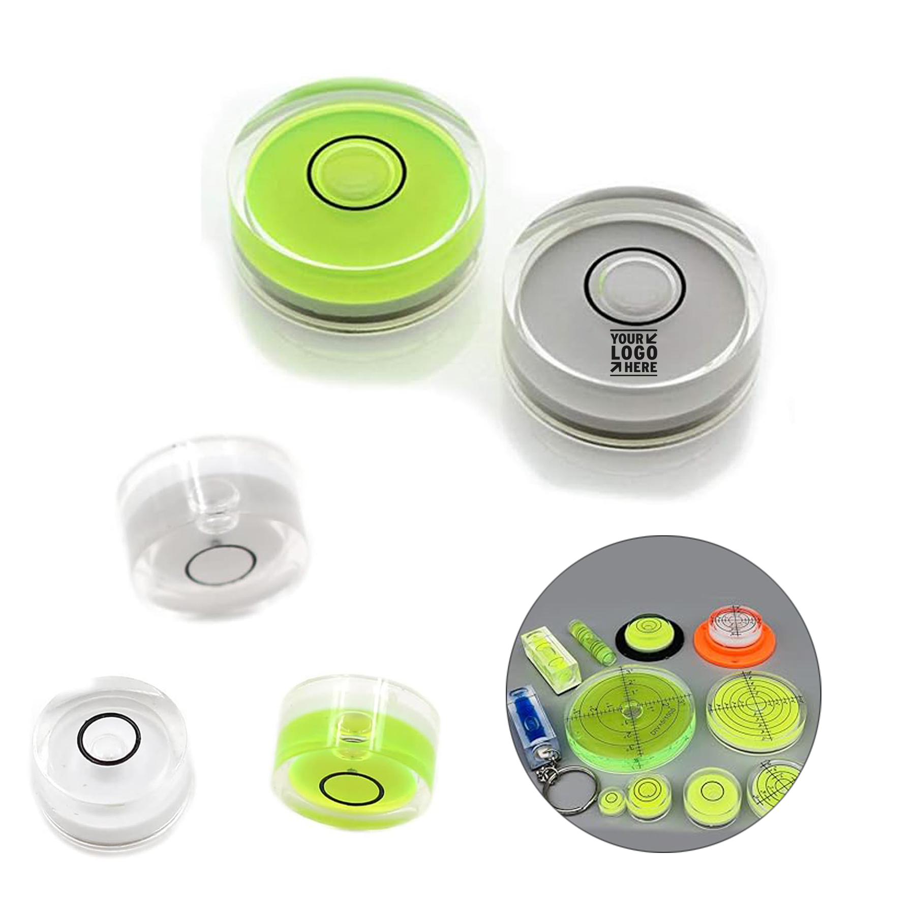  15x8mm 30/2mm Circular Bubble Rv Bubble Leveler Picture Hanging Level Tool 2