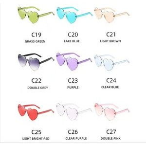 Customizable Heart Shape Eyewear Colored Sunglasses 2