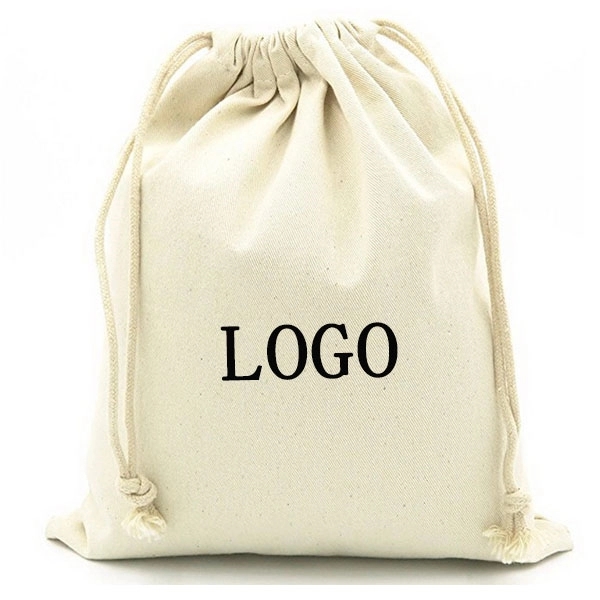 Large Cotton Draw String Bags - 15" x 9.5" 3
