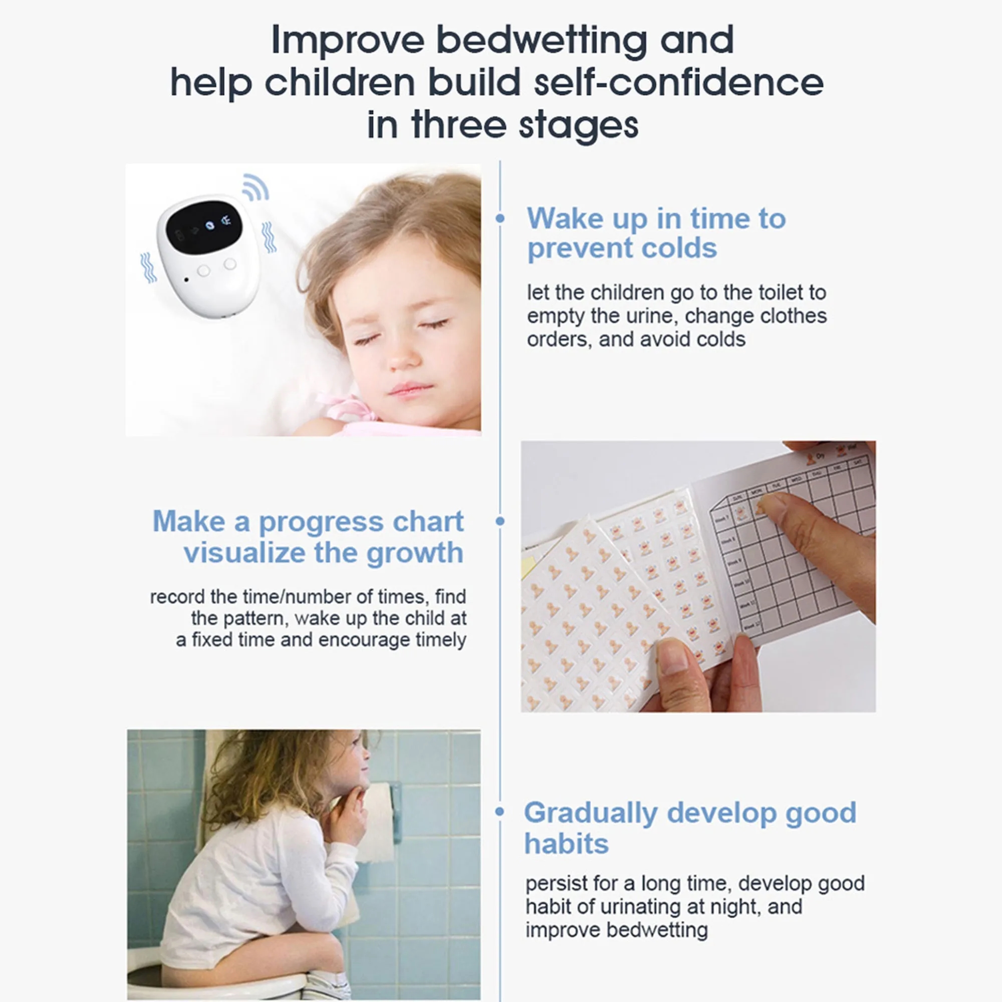 Smart Wireless Bedwetting Alarm For Elderly And Baby Care 7