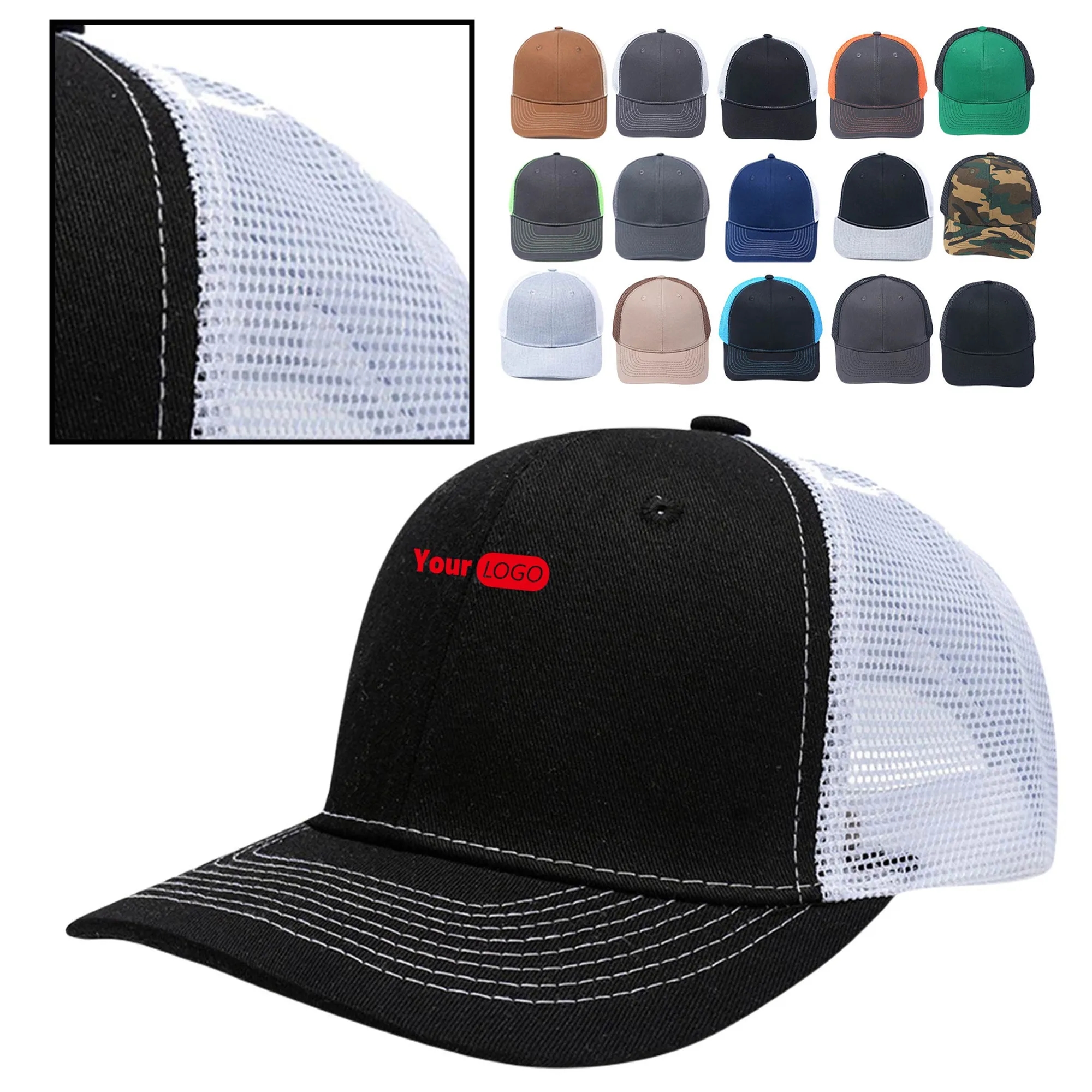 Mesh Baseball Cap Trucker Style Hat 4