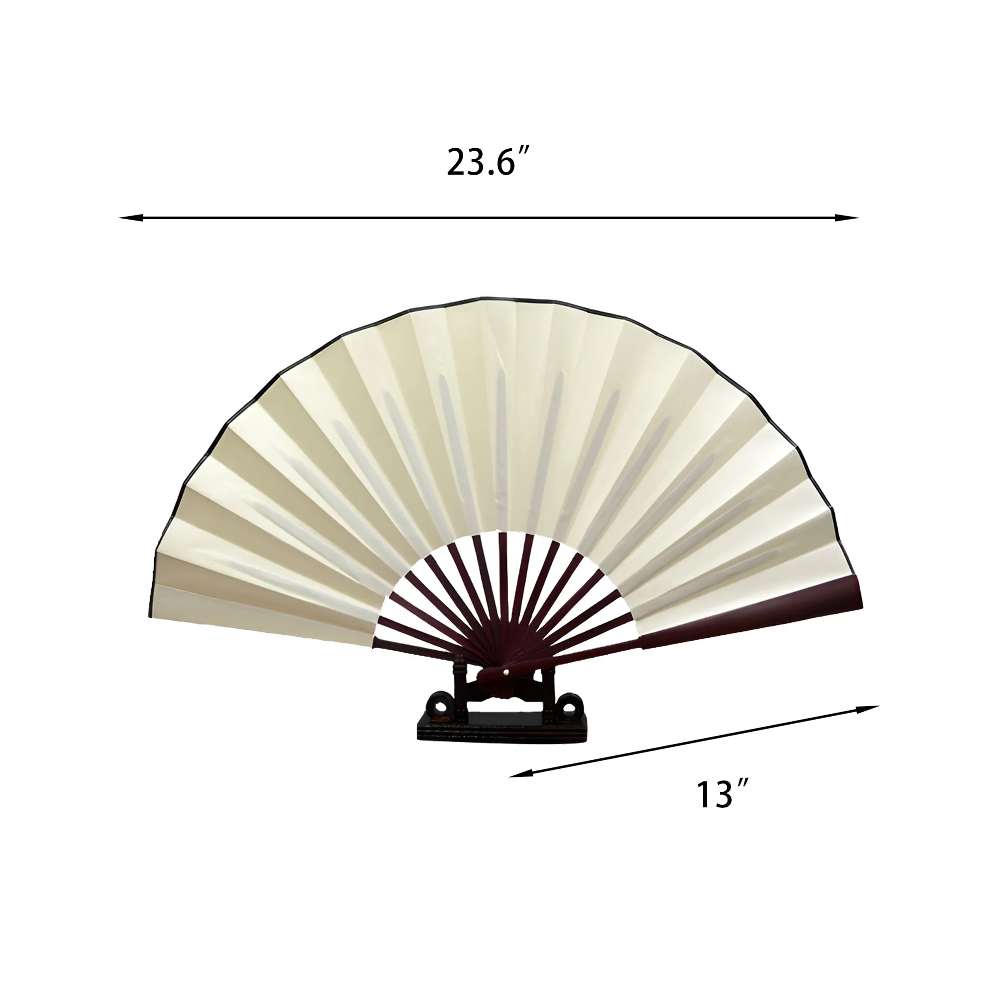 MOQ100 Cloth Folding Hand Fan 2 Sided Full Color 2