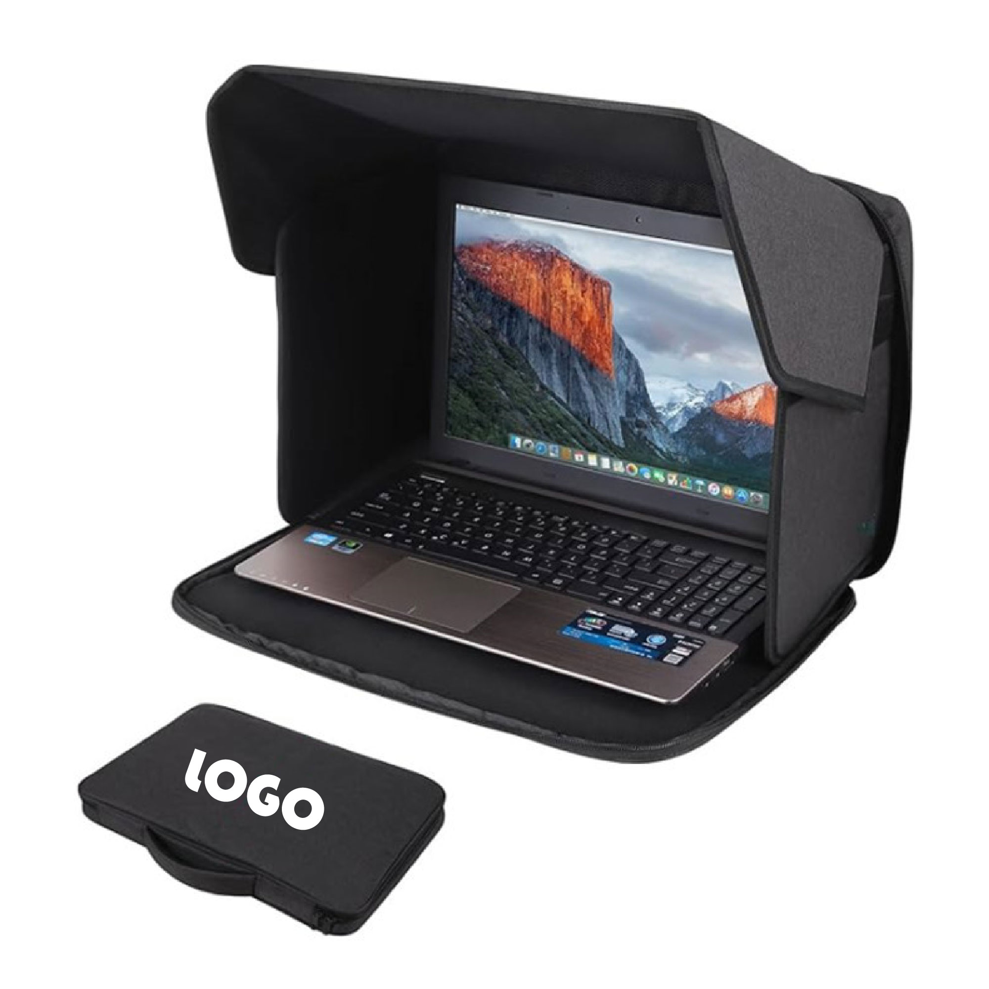 14-inch Lightweight Laptop Privacy & Sun Glare Shade For Outdoor Workers Use 1