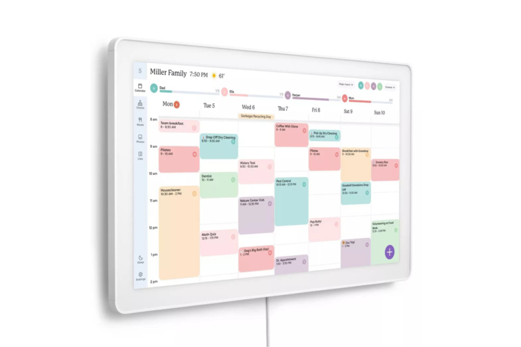 Skylight 27-inch Digital Calendar Max - White 1