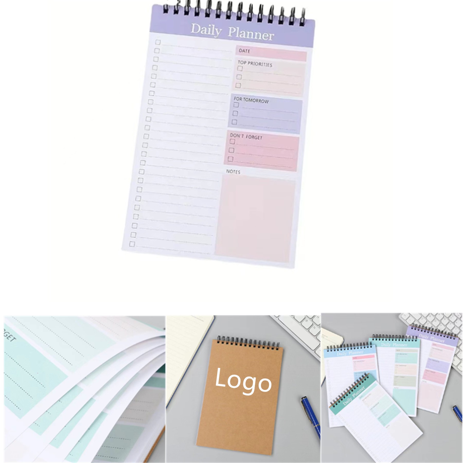 Daily Planner Notepad Undated 2