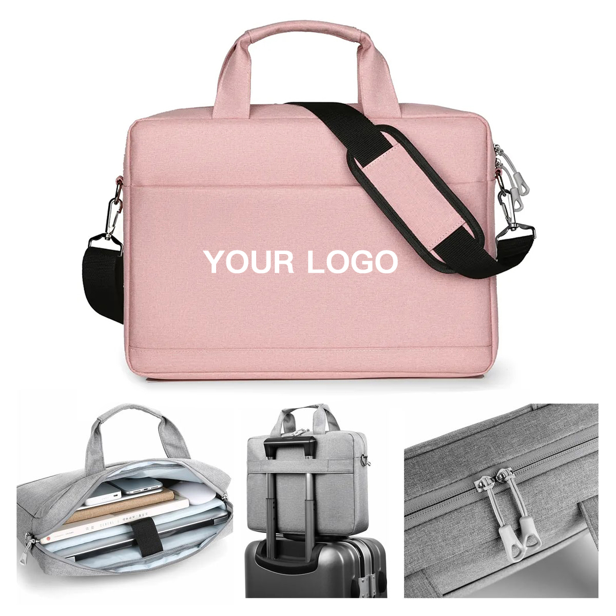 15 Inch Laptop Briefcase with Luggage Sleeve 3