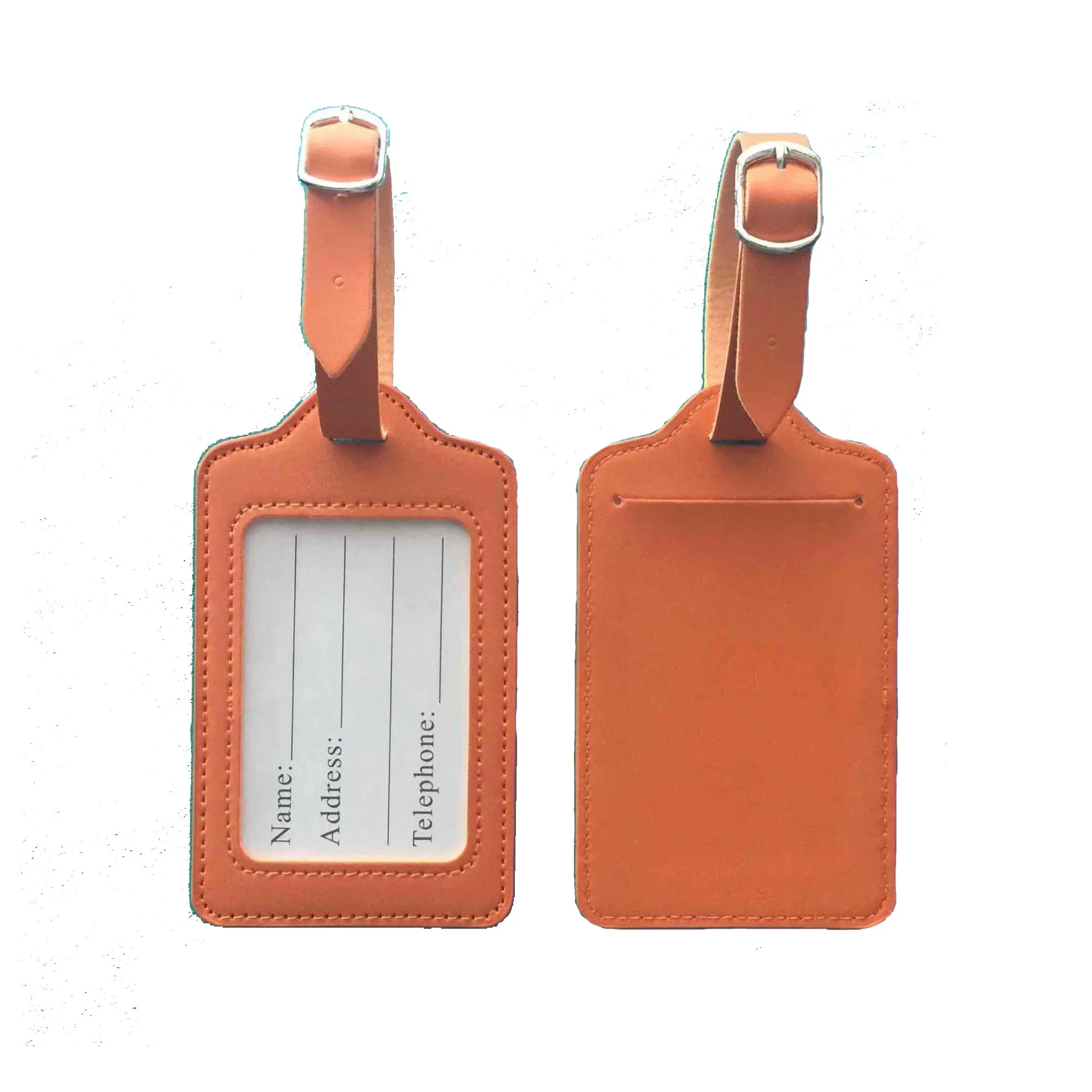 Costum PU Leather Luggage Tag MOQ100pcs 2