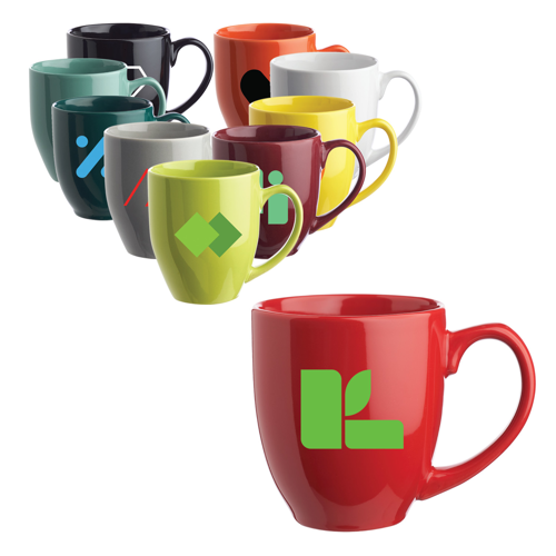 Glossy Bistro Style Ceramic Mug, 16 oz. 8