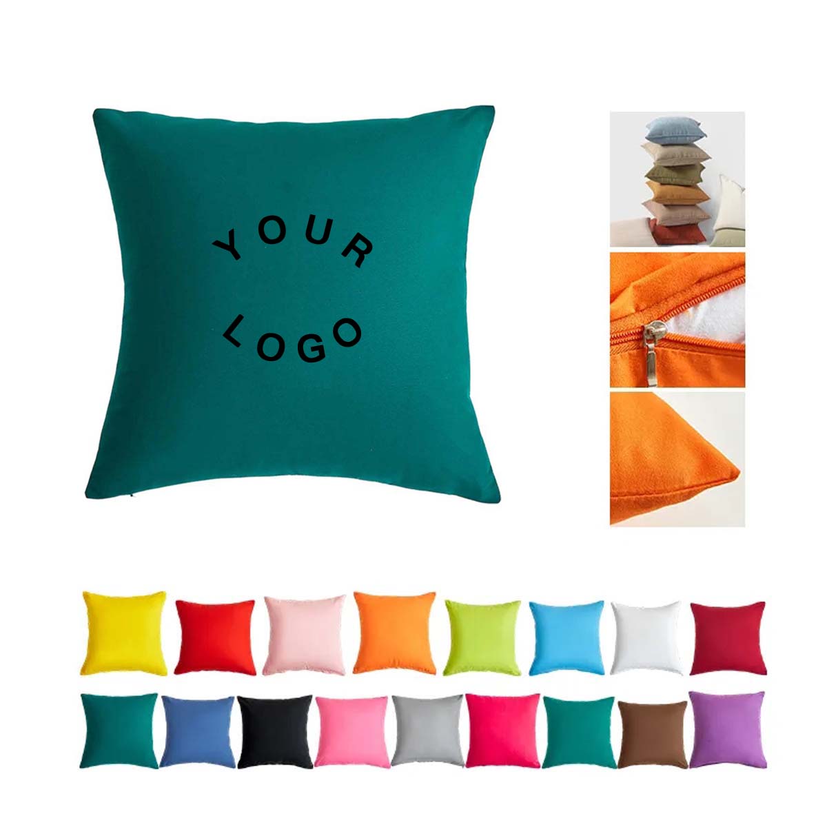 Plush Velvet Throw Pillow Cover 18x18 with Hidden Zipper 7