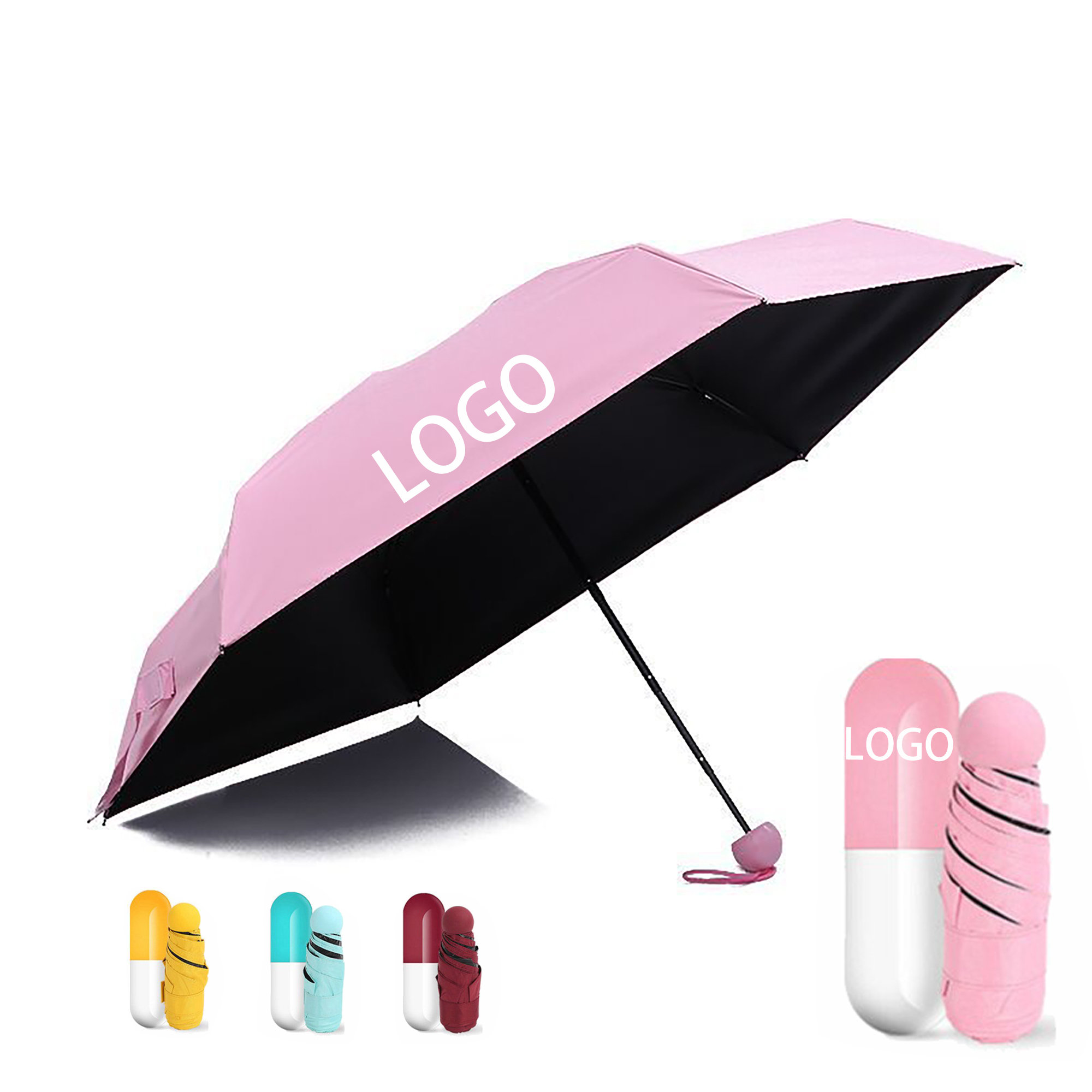 Mini Umbrella With Capsule Case MOQ 1pcs 4