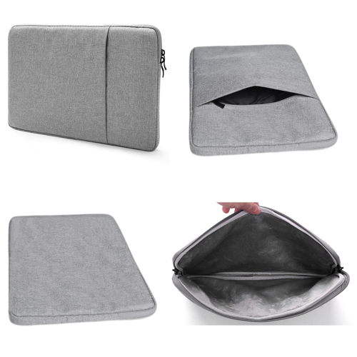Oxford Laptop Sleeve with Plush Interior and Front Zipped Compartment 9