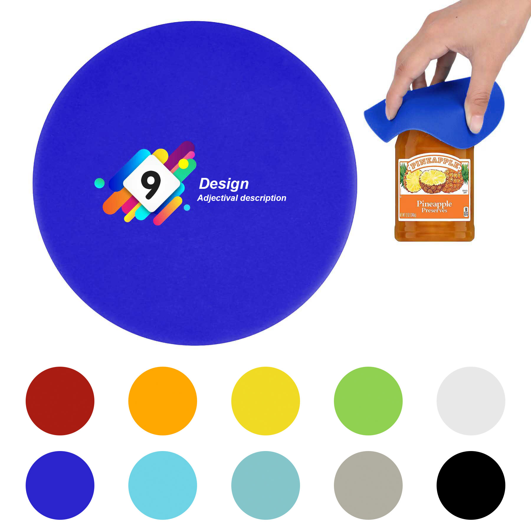 Circle Silicone Jar Opener/Coaster 11