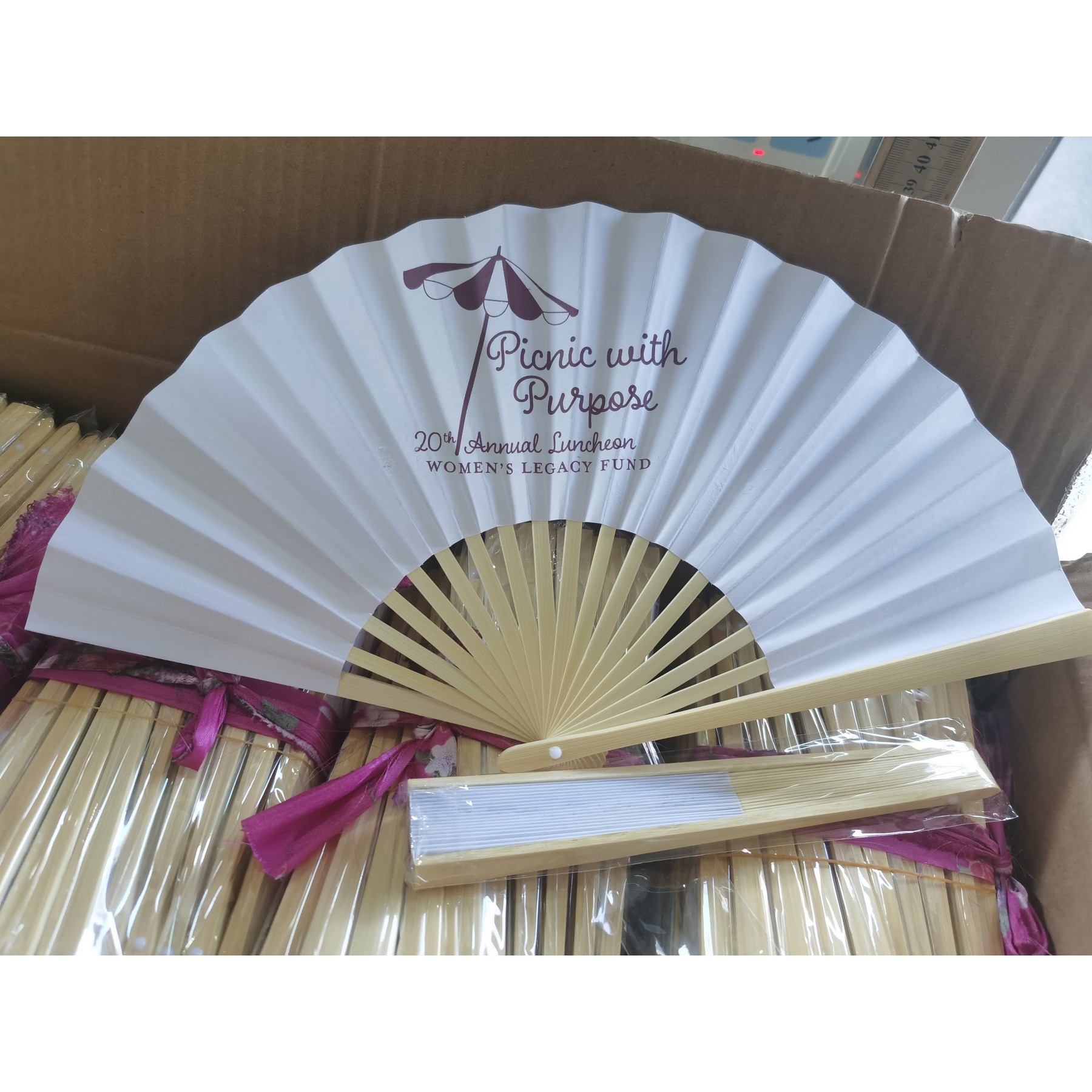 Custom Bamboo Folding Paper Hand Fan 2