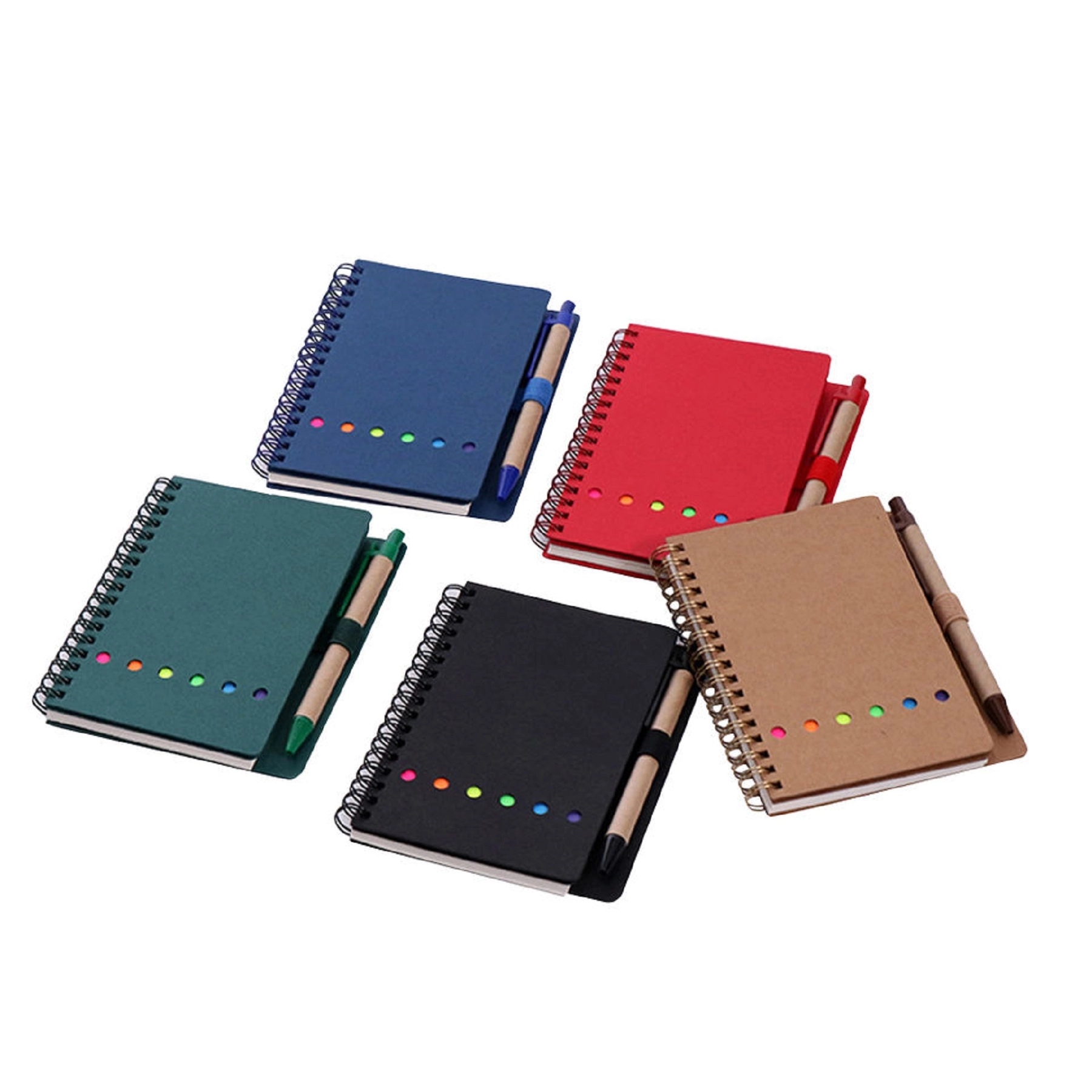 Kraft Paper Loose Leaf Notebook with Pen Sticker 10