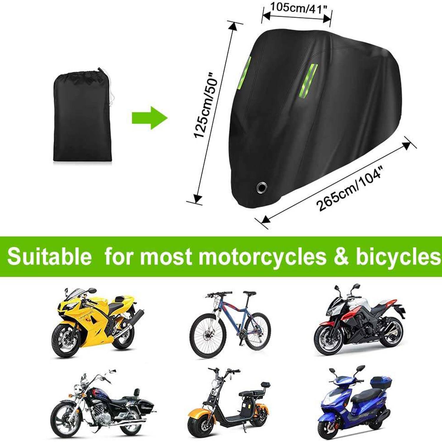 Night Reflective Waterproof Motorcycle Cover 5