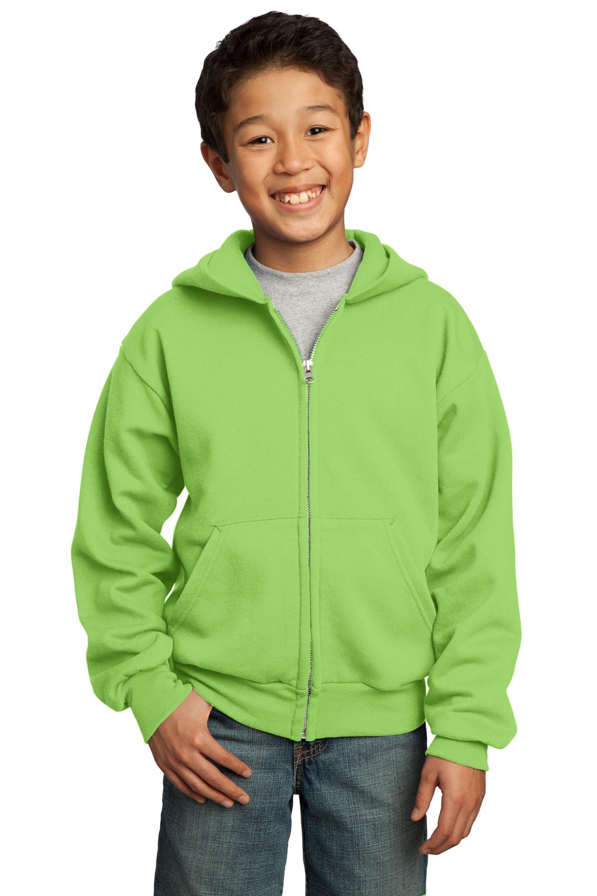 Port & Company® Youth Core Fleece Full-Zip Hooded Sweatshirt 43