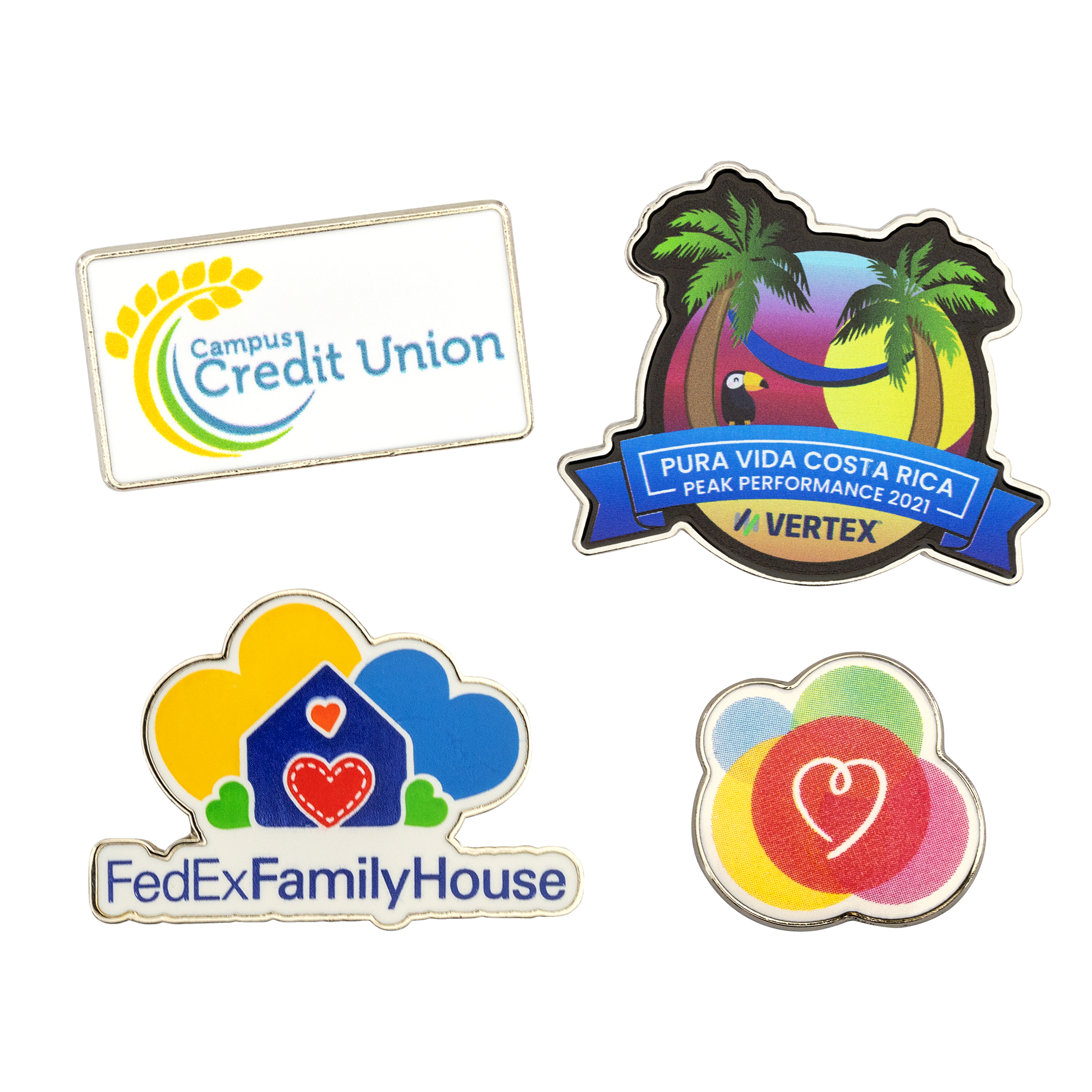 Full Color Die Struck Lapel Pins (7/8")