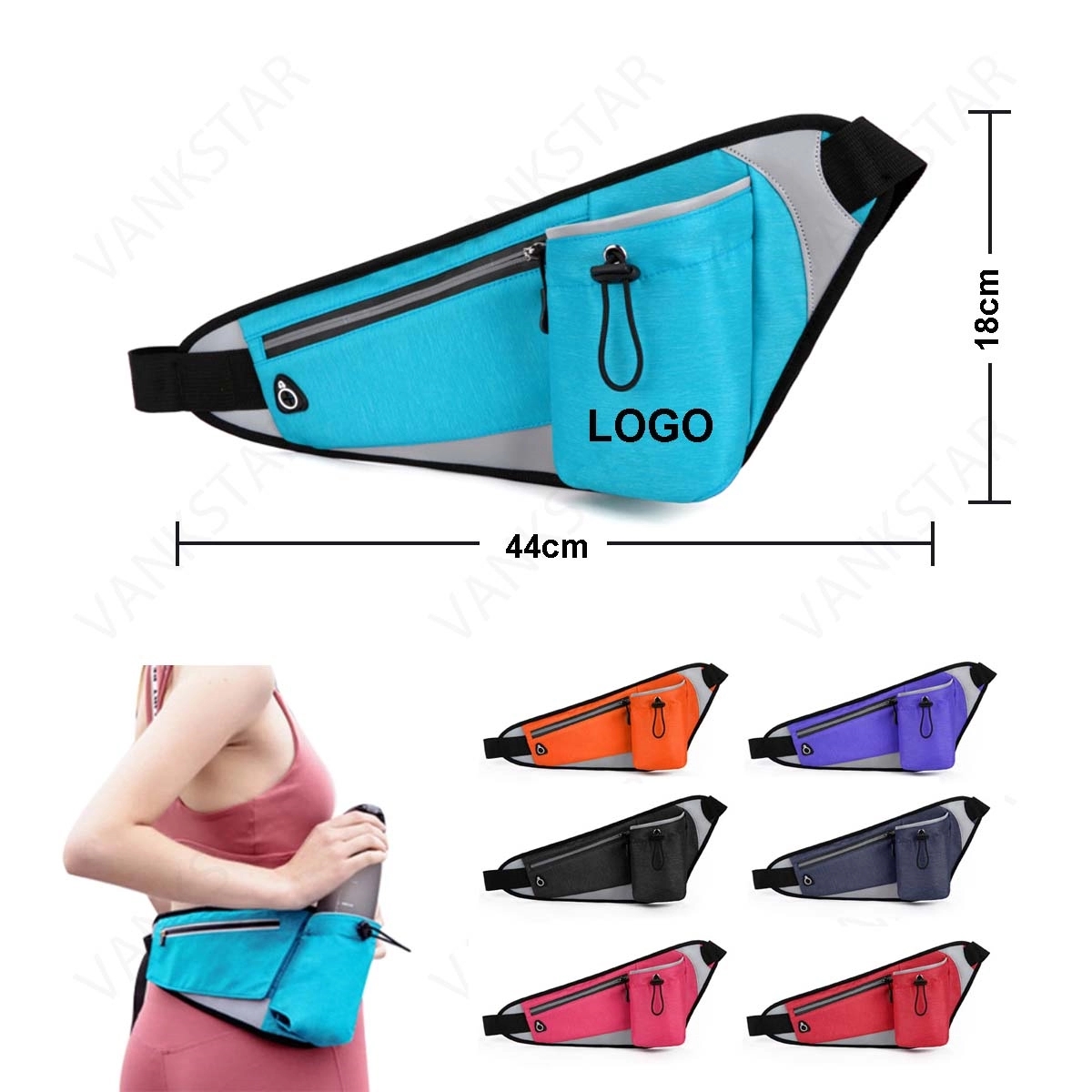 Running Belt Fanny Pack With Bottle Holder 2