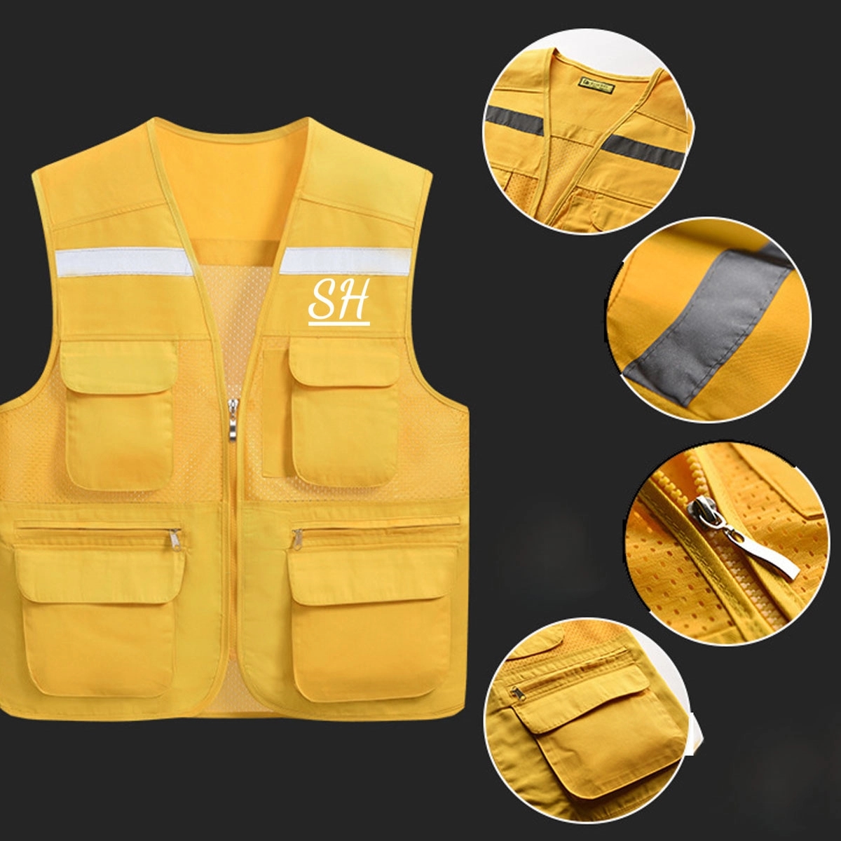 Breathable Safety Workwear Waistcoat With Pockets 2