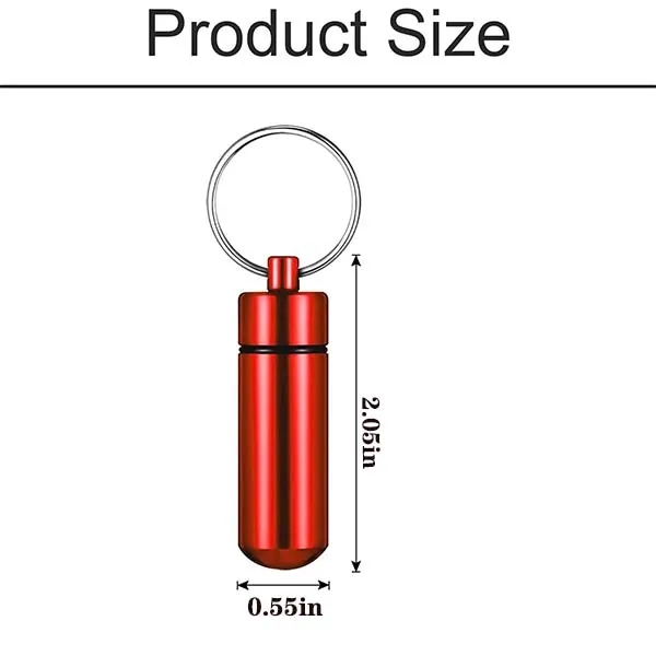 Mini Aluminum Storage Sealed Box Keychain 5