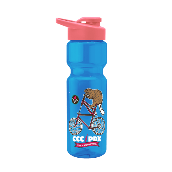 Blazer 28oz Transparent Bike Bottle w/Drink-thru Lid 275
