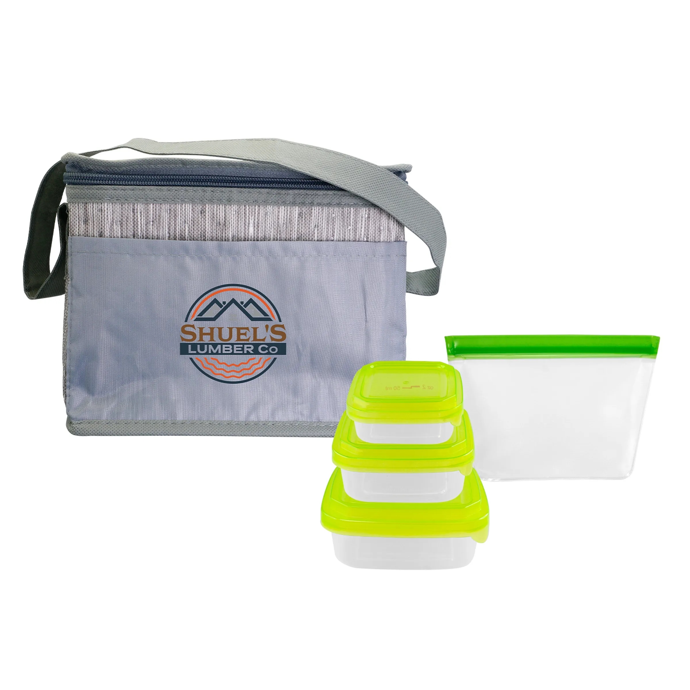 Gray Graph Portion Control Reusable Lunch Set 6