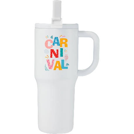 Alpine 30oz Vac Insul Mug w/protective straw cover 164