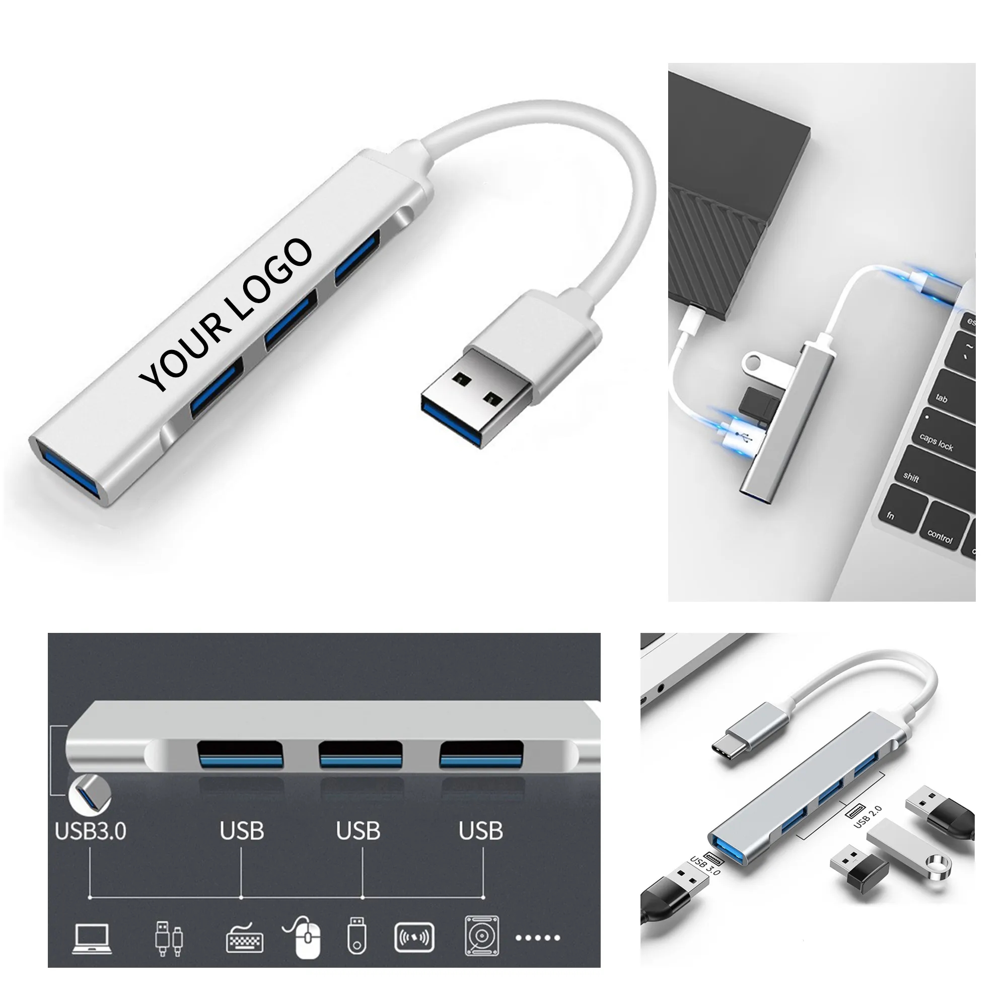 Aluminum USB Docking Station 4 Port 1