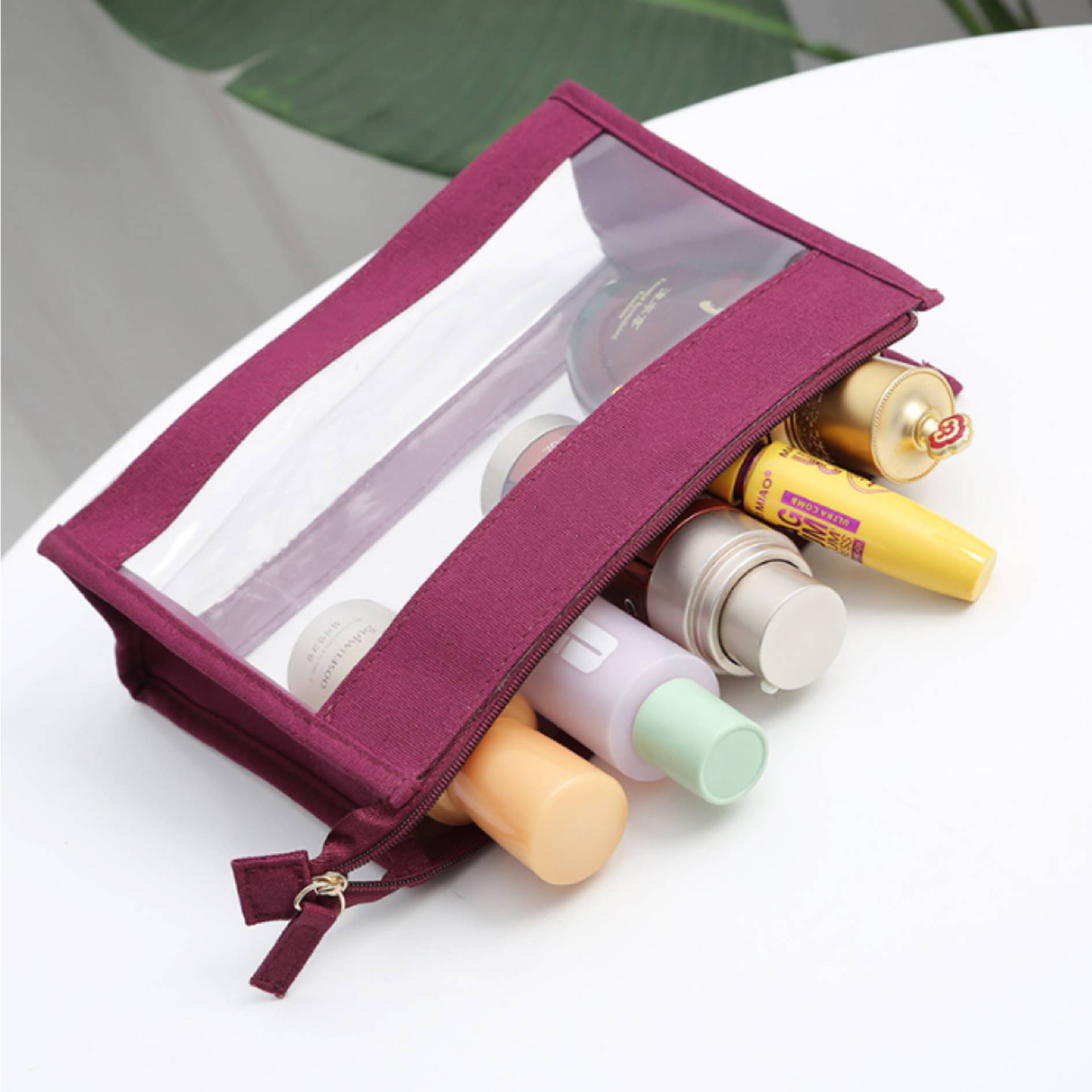 Clear Canvas Cosmetic Bag 3