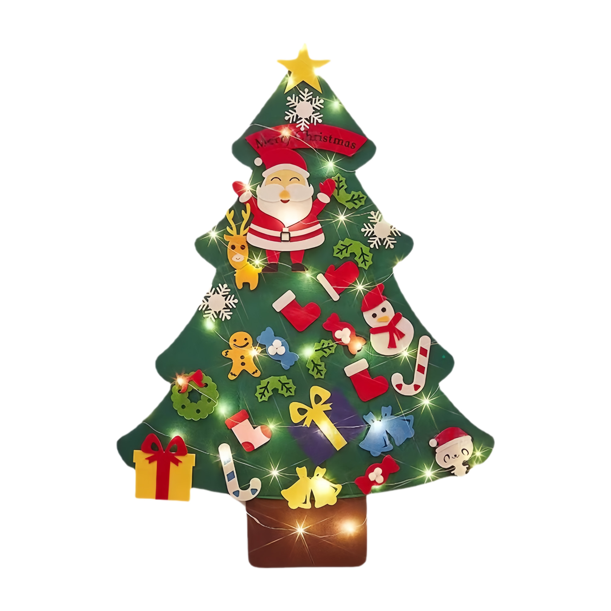 DIY Spliced Felt Christmas Tree Ornament 12