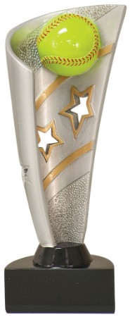 Softball Banner Resin Award 7" 2