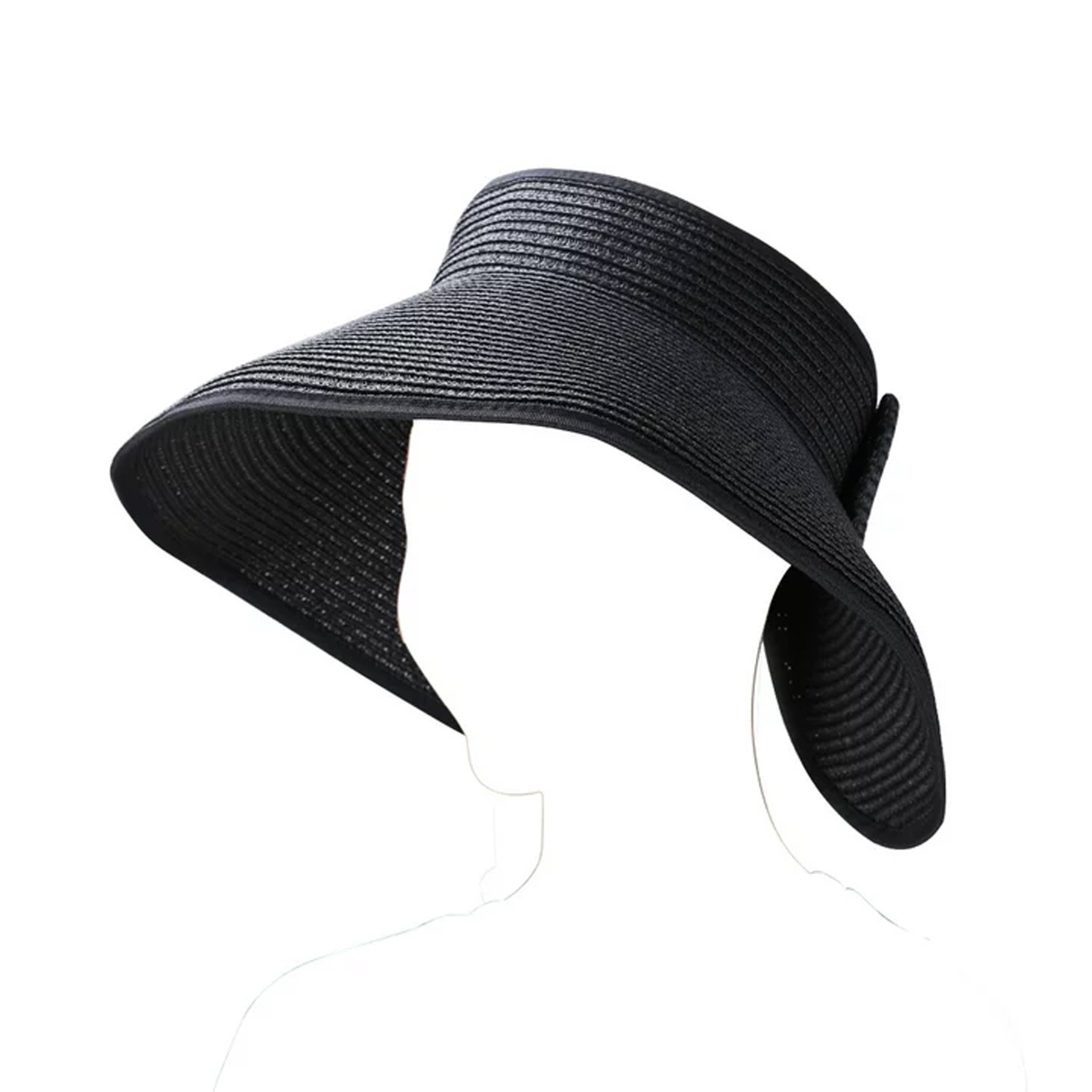 Summer Bow Tie Straw Visor Sun Hat 7