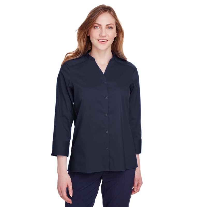 Devon & Jones Ladies' Crown Collection™ Stretch Broadcloth 3/4 Sleeve Blouse 17