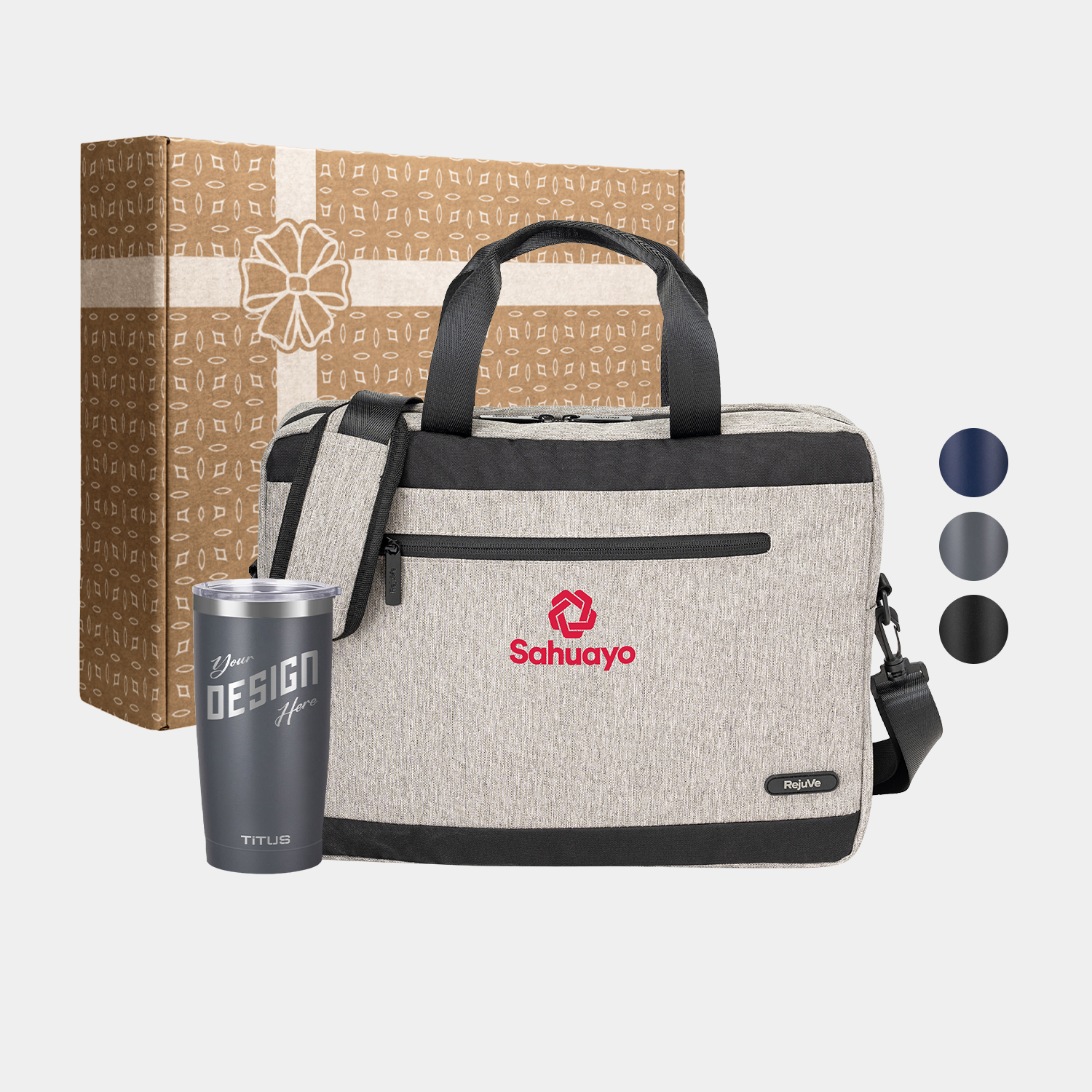 RejuVe® Executive Laptop & TiTUS® Insulated Tumbler Gift Set 1