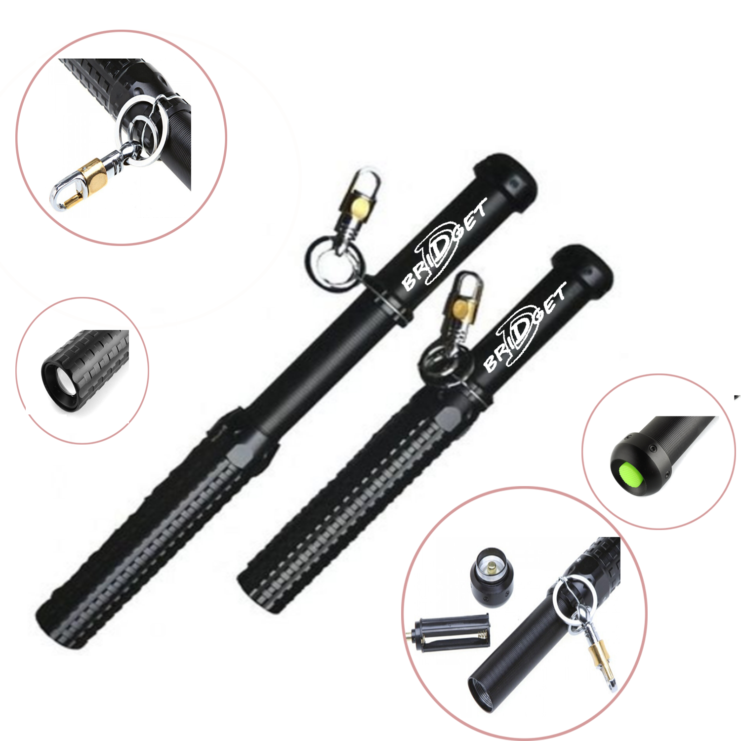 2in1 Telescopic Spike Flashlight 1