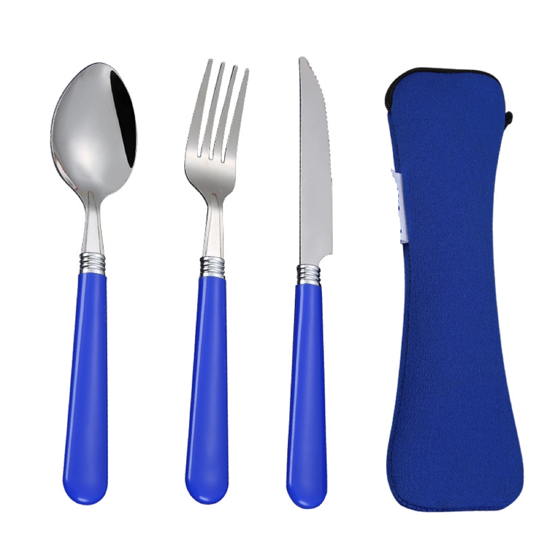 Plastic Handle Camping Tableware Set 4