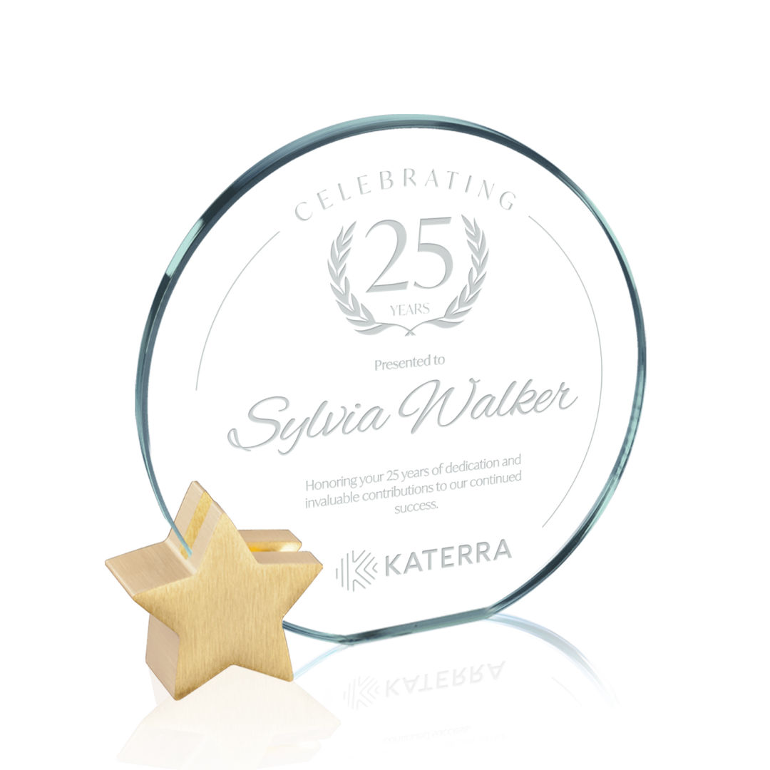 Verdunn Award - Jade/Gold Star 6