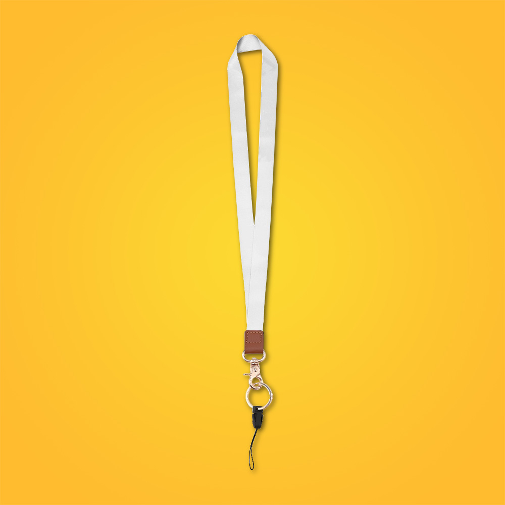 3/4" Custom Polyester Leather Stitching Lanyard