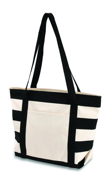 Striped Accent Boat Bag
