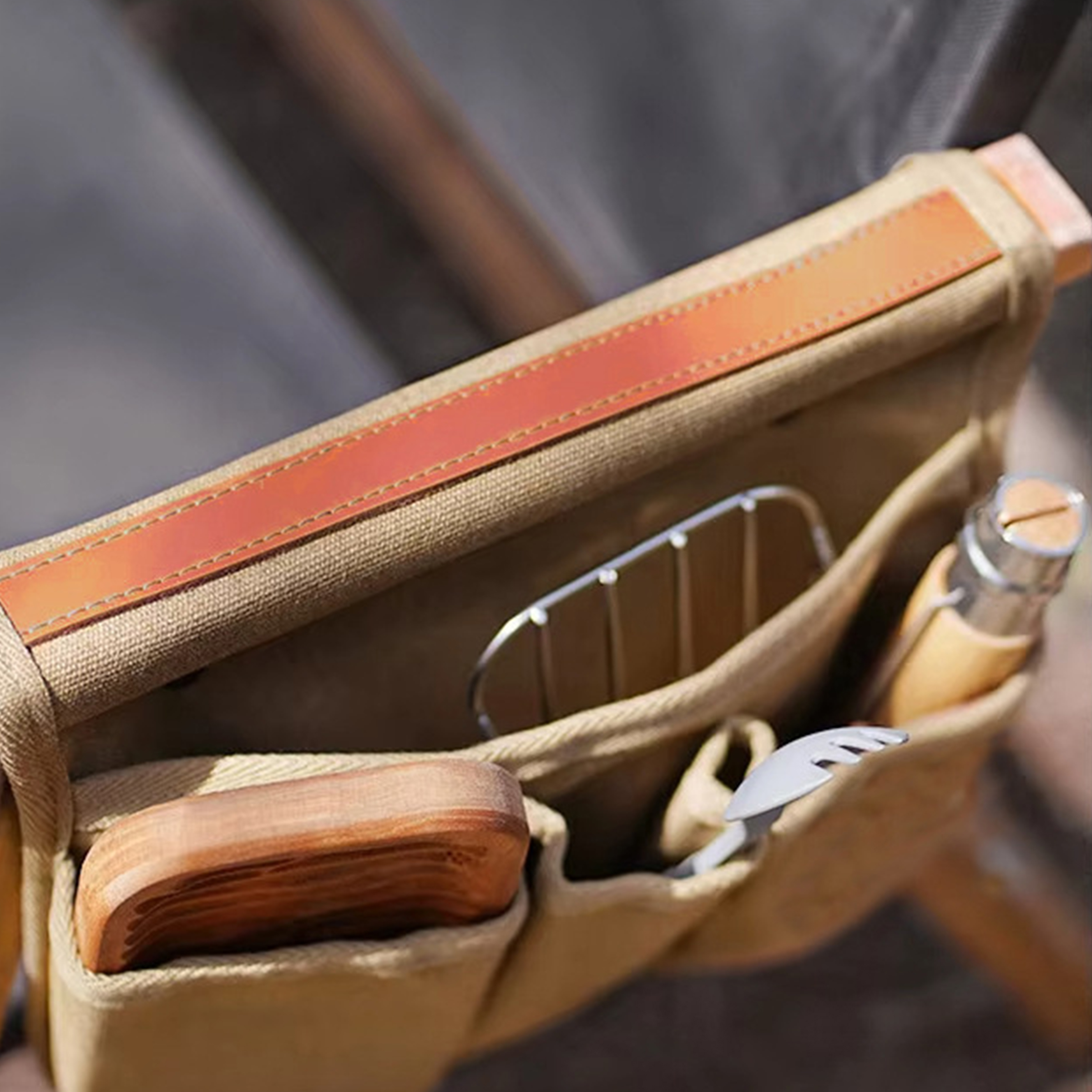 Canvas Multi Functional Chair Armrest Hanging Bag 4