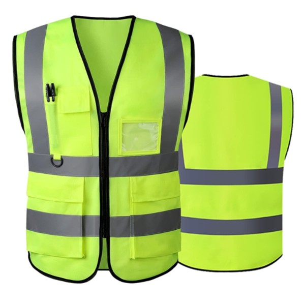 Visipro Front-Zip Reflective Safety Vest With Pockets - Interlock - Ansi 3 3