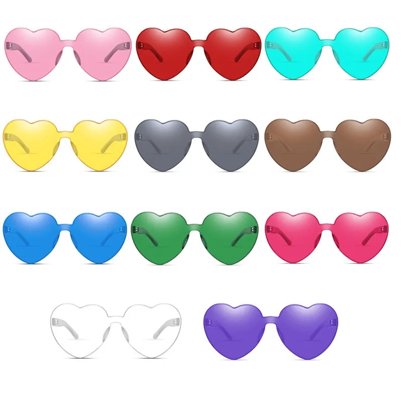 Candy Colors Heart Sun Glasses 2