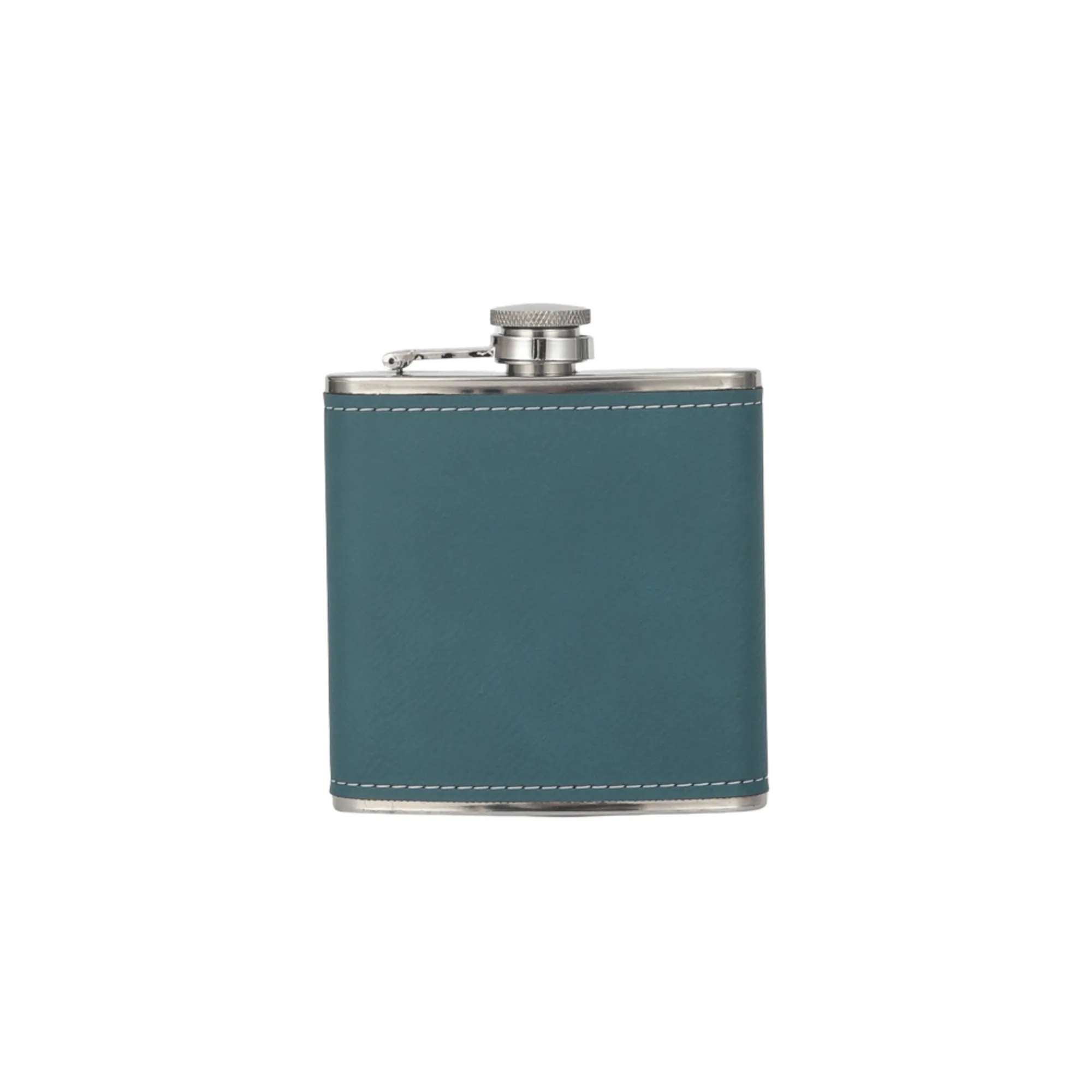 Engraved Leather Hip Flask 6oz 20