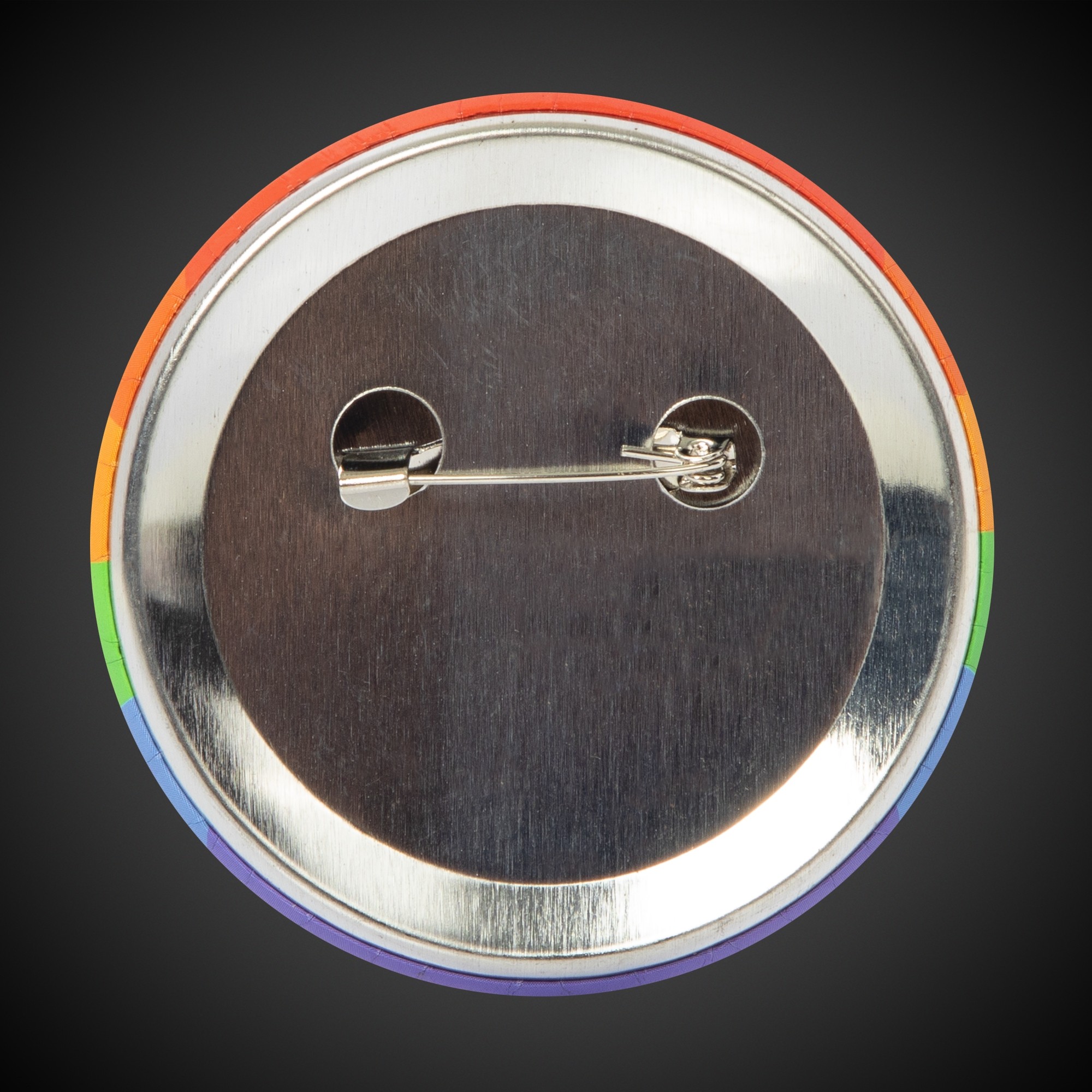 Rainbow Tinplate Button 2 1/4" 5