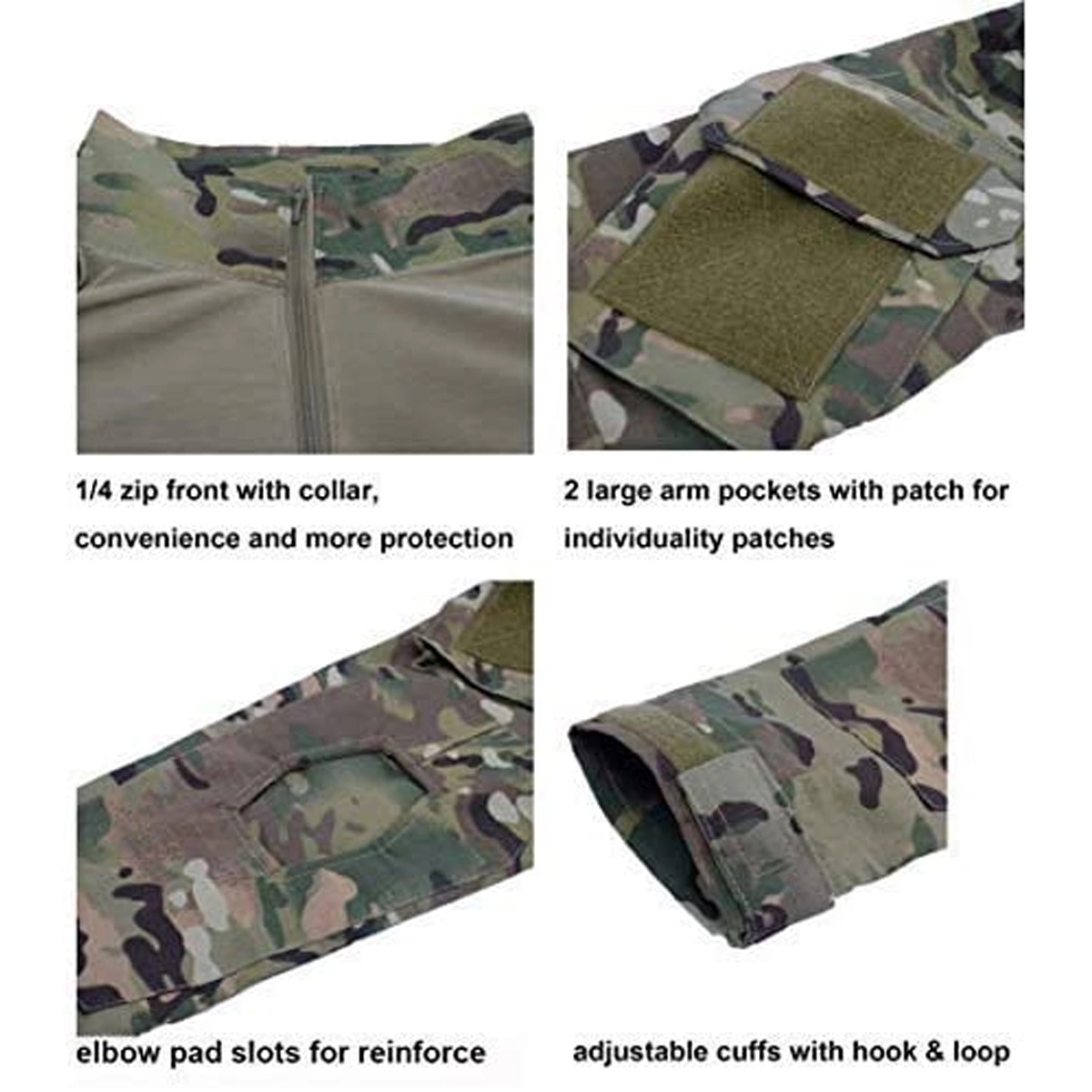 Men'S Tactical Combat Shirt And Pants Set Military Uniform 4