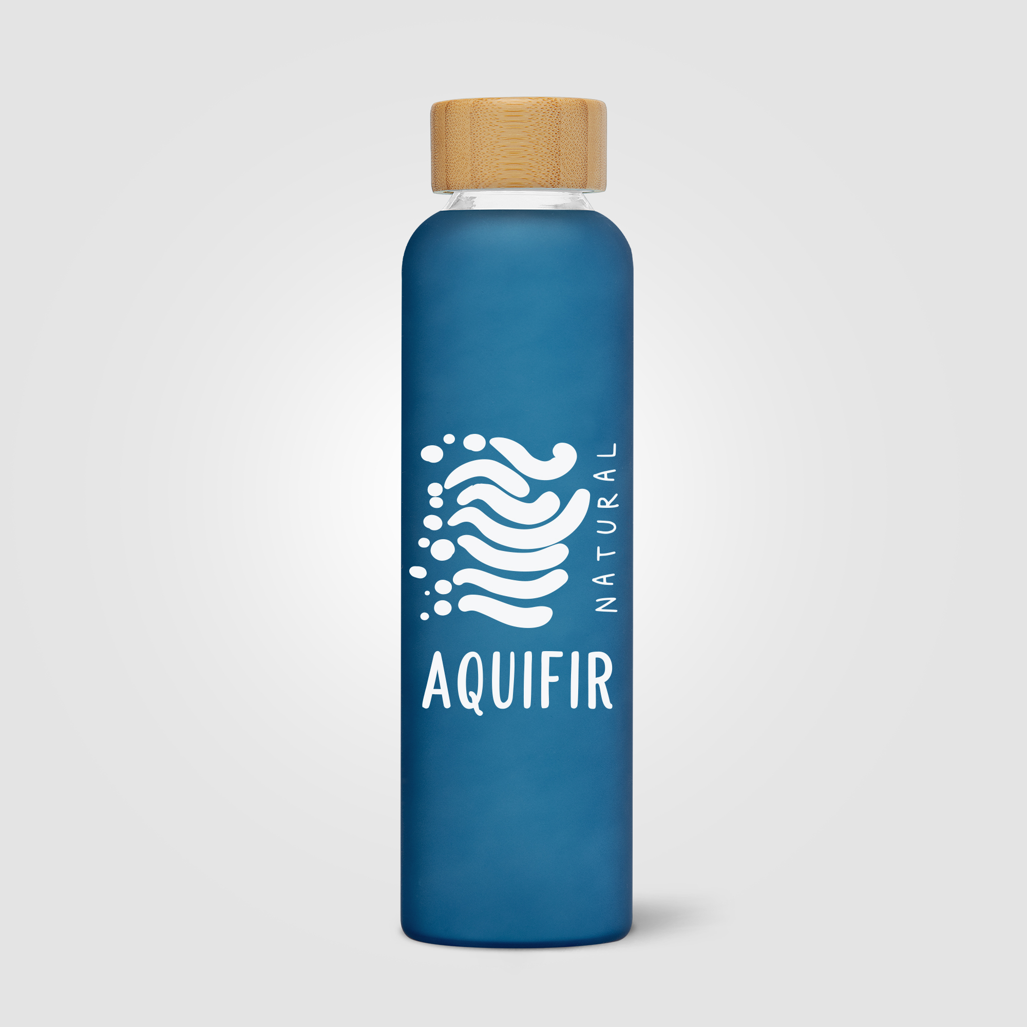 Lucerne - 20 oz. Frosted Borosilicate Glass Bottle with Bamboo Lid 14