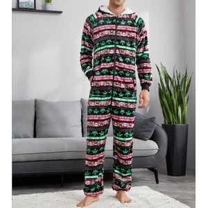 Men'S Cozy Christmas Onesie Pajamas 5