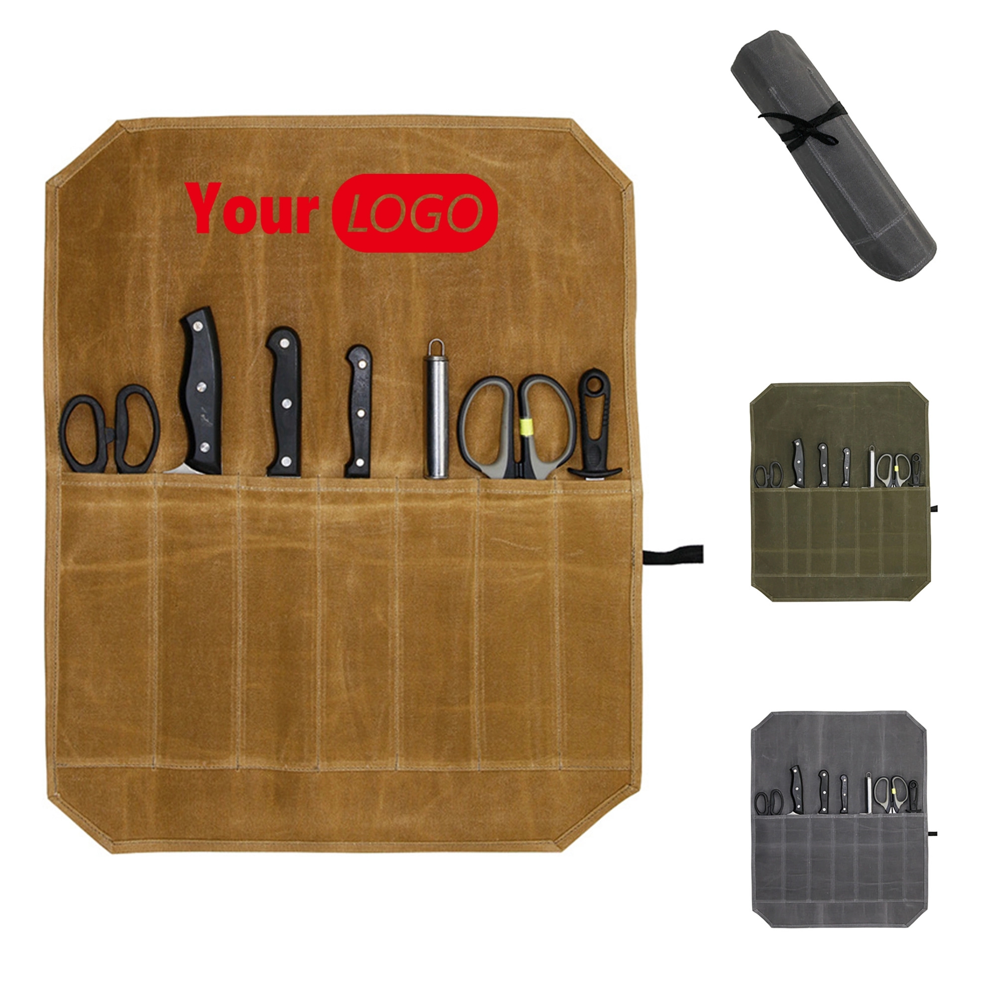 Waxed Canvas Knife Roll Bag 2