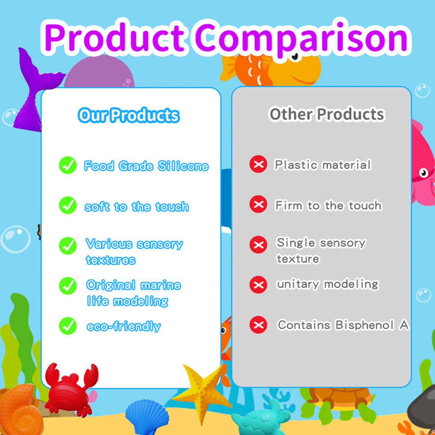 Sensory Silicone Stress Relief Toys 6pcs/set 4
